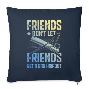 Barber Freunde - Sofakissenbezug 45 x 45 cm - Navy - Vorne