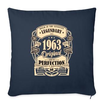 60e anniversaire Cadeau Mythe Légende Original - Housse de coussin décorative 45 x 45 cm - bleu marine - Devant