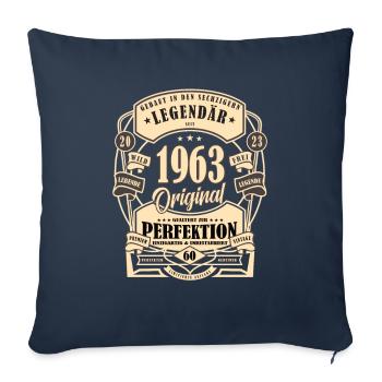 60e anniversaire Cadeau Mythe Légende Original - Housse de coussin décorative 45 x 45 cm - bleu marine - Devant