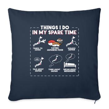 Japan - Sofa pillowcase 17,3'' x 17,3'' (45 x 45 cm) - navy - Front