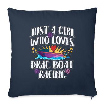 Dragon Boat Race Dragon Boat - Housse de coussin décorative 45 x 45 cm - bleu marine - Devant