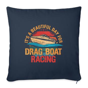 Dragon Boat Race Dragon Boat - Housse de coussin décorative 45 x 45 cm - bleu marine - Devant