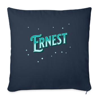 Ernest Namen personalisiert - Sofakissenbezug 45 x 45 cm - Navy - Vorne