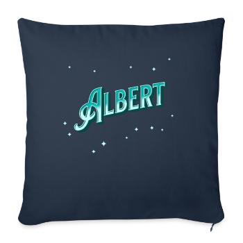 Albert Namen personalisiert - Sofakissenbezug 45 x 45 cm - Navy - Vorne