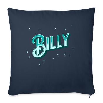 Billy name personalized - Sofa pillowcase 17,3'' x 17,3'' (45 x 45 cm) - navy - Front