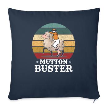 Vintage Mutton Buster Sheep Riding Shepherd - Sofa pillowcase 17,3'' x 17,3'' (45 x 45 cm) - navy - Front