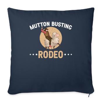 Mutton Busting Rodeo Western Sheep Rider - Sofa pillowcase 17,3'' x 17,3'' (45 x 45 cm) - navy - Front
