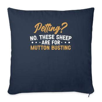 Petting These Sheep For Mutton Basting Farm - Sofa pillowcase 17,3'' x 17,3'' (45 x 45 cm) - navy - Front