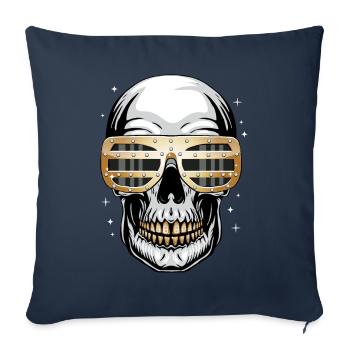New Money Aesthetics Gothic Skull Goth - Sofa pillowcase 17,3'' x 17,3'' (45 x 45 cm) - navy - Front