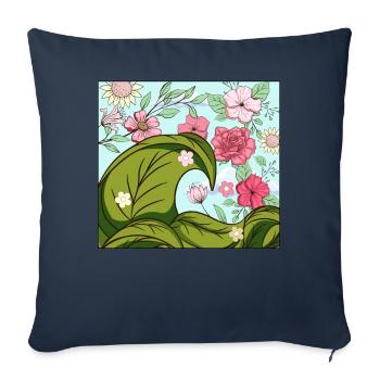 Bloomcore Aesthetic Big wave off Kanagawa Cotta - Sofa pillowcase 17,3'' x 17,3'' (45 x 45 cm) - navy - Front