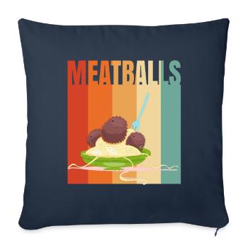 Meatball Frikadelle Essen Geschenk - Sofakissenbezug 45 x 45 cm - Navy - Vorne