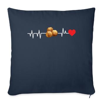 Meatball Frikadelle Essen Geschenk - Sofakissenbezug 45 x 45 cm - Navy - Vorne