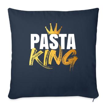 Pasta King - Sofa pillowcase 17,3'' x 17,3'' (45 x 45 cm) - navy - Front