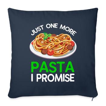 Just one more pasta, promised - Sofa pillowcase 17,3'' x 17,3'' (45 x 45 cm) - navy - Front