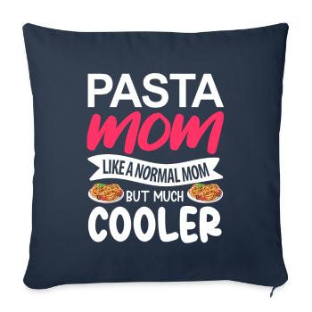 Pasta Mom like a normal mom, but lots of cool - Sofa pillowcase 17,3'' x 17,3'' (45 x 45 cm) - navy - Front