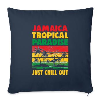 Jamaica beach holiday by the sea Design beach motif - Sofa pillowcase 17,3'' x 17,3'' (45 x 45 cm) - navy - Front
