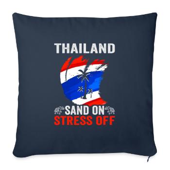 Thaïlande Beach Holiday by the Sea Design Beach Motif - Housse de coussin décorative 45 x 45 cm - bleu marine - Devant