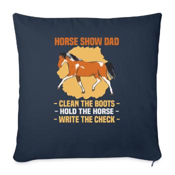 Equestrian and equestrian design for horse lovers - Sofa pillowcase 17,3'' x 17,3'' (45 x 45 cm) - navy - Front