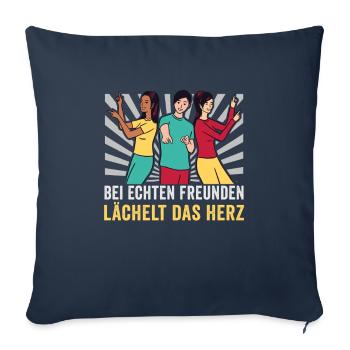 Freundschafts Geschenk für guten Freund - Sofakissenbezug 45 x 45 cm - Navy - Vorne