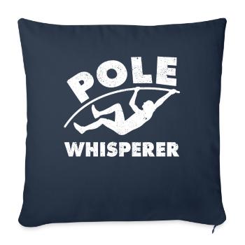 drôle saut à la perche saut à la perche saut à la perche - Housse de coussin décorative 45 x 45 cm - bleu marine - Devant