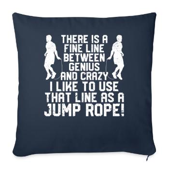 Funny skipping rope skipping rope - Sofa pillowcase 17,3'' x 17,3'' (45 x 45 cm) - navy - Front