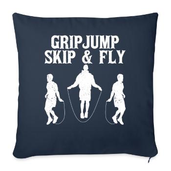 Funny skipping rope skipping rope handle jumping spri - Sofa pillowcase 17,3'' x 17,3'' (45 x 45 cm) - navy - Front