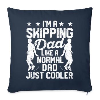 Drôle de corde à sauter corde à sauter papa corde à sauter - Housse de coussin décorative 45 x 45 cm - bleu marine - Devant