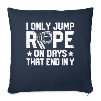 Funny skipping rope skipping rope - Sofa pillowcase 17,3'' x 17,3'' (45 x 45 cm) - navy - Front