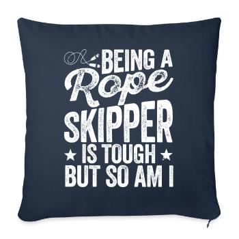 Funny skipping rope skipping rope - Sofa pillowcase 17,3'' x 17,3'' (45 x 45 cm) - navy - Front