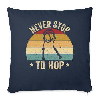 Funny skipping rope skipping rope jumping rope sprin - Sofa pillowcase 17,3'' x 17,3'' (45 x 45 cm) - navy - Front