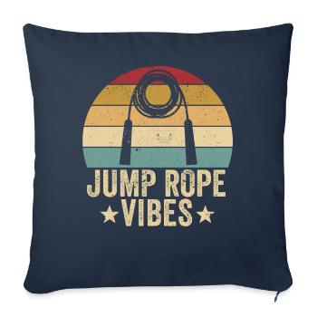 Funny skipping rope skipping rope jumping rope sprin - Sofa pillowcase 17,3'' x 17,3'' (45 x 45 cm) - navy - Front