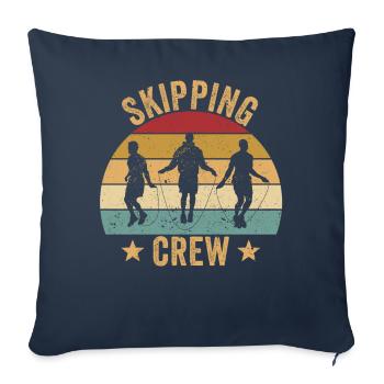 Funny skipping rope skipping rope jumping rope sprin - Sofa pillowcase 17,3'' x 17,3'' (45 x 45 cm) - navy - Front