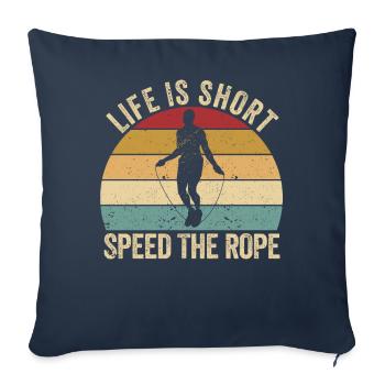 Lustiges Springseil Springseil Springseil Das Lebe - Sofakissenbezug 45 x 45 cm - Navy - Vorne