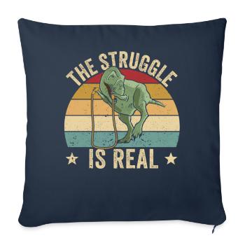 Funny skipping rope skipping rope jumping rope The fight - Sofa pillowcase 17,3'' x 17,3'' (45 x 45 cm) - navy - Front