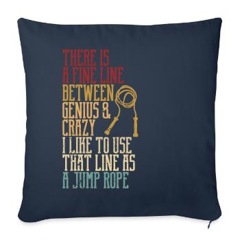 Funny skipping rope skipping rope jumping rope - Sofa pillowcase 17,3'' x 17,3'' (45 x 45 cm) - navy - Front