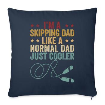 Funny skipping rope skipping rope jumping rope - Sofa pillowcase 17,3'' x 17,3'' (45 x 45 cm) - navy - Front