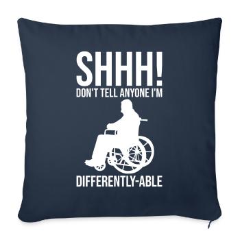 Lustige Querschnittslähmung Rollstuhl Querschnitts - Sofakissenbezug 45 x 45 cm - Navy - Vorne