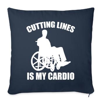 Funny Spinal Cord Injury Wheelchair Cross-Section - Sofa pillowcase 17,3'' x 17,3'' (45 x 45 cm) - navy - Front