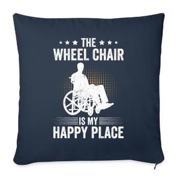 Funny Spinal Cord Injury Wheelchair Cross-Section - Sofa pillowcase 17,3'' x 17,3'' (45 x 45 cm) - navy - Front