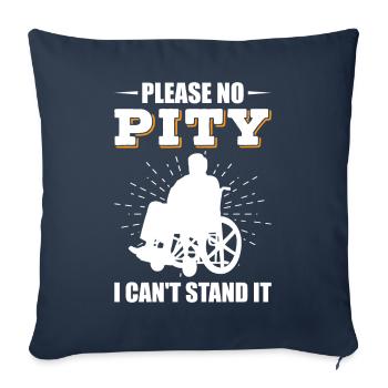 Funny Spinal Cord Injury Wheelchair Cross-Section - Sofa pillowcase 17,3'' x 17,3'' (45 x 45 cm) - navy - Front