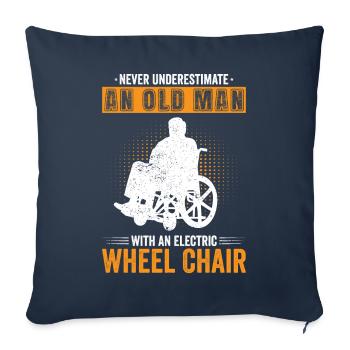 Funny Spinal Cord Injury Wheelchair Cross-Section - Sofa pillowcase 17,3'' x 17,3'' (45 x 45 cm) - navy - Front