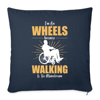 Funny Spinal Cord Injury Wheelchair Cross-Section - Sofa pillowcase 17,3'' x 17,3'' (45 x 45 cm) - navy - Front