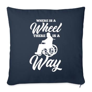 Funny Spinal Cord Injury Wheelchair Cross-Section - Sofa pillowcase 17,3'' x 17,3'' (45 x 45 cm) - navy - Front