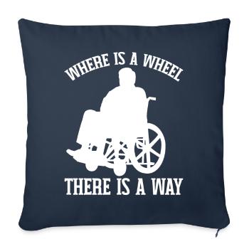 Funny Spinal Cord Injury Wheelchair Cross-Section - Sofa pillowcase 17,3'' x 17,3'' (45 x 45 cm) - navy - Front