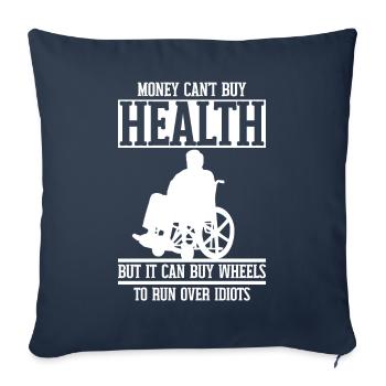 Lustige Querschnittslähmung Rollstuhl Querschnitts - Sofakissenbezug 45 x 45 cm - Navy - Vorne