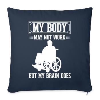 Funny Spinal Cord Injury Wheelchair Cross-Section - Sofa pillowcase 17,3'' x 17,3'' (45 x 45 cm) - navy - Front