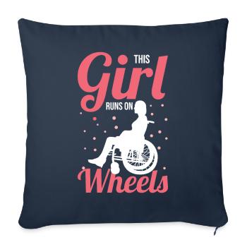 Paraplegic Handicap Spinal cord injury D - Sofa pillowcase 17,3'' x 17,3'' (45 x 45 cm) - navy - Front