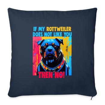 Dogs Rottweiler Dog lovers - Sofa pillowcase 17,3'' x 17,3'' (45 x 45 cm) - navy - Front