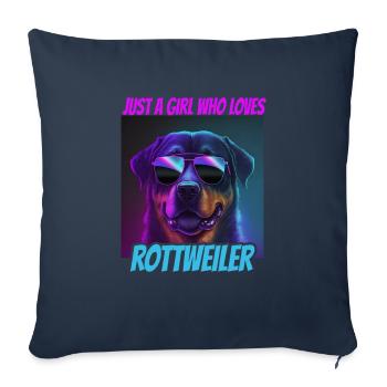 Dogs Rottweiler Dog lovers - Sofa pillowcase 17,3'' x 17,3'' (45 x 45 cm) - navy - Front
