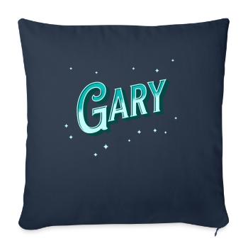 Le nom de Gary personnalisé - Housse de coussin décorative 45 x 45 cm - bleu marine - Devant